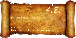 Arnstein Emília névjegykártya